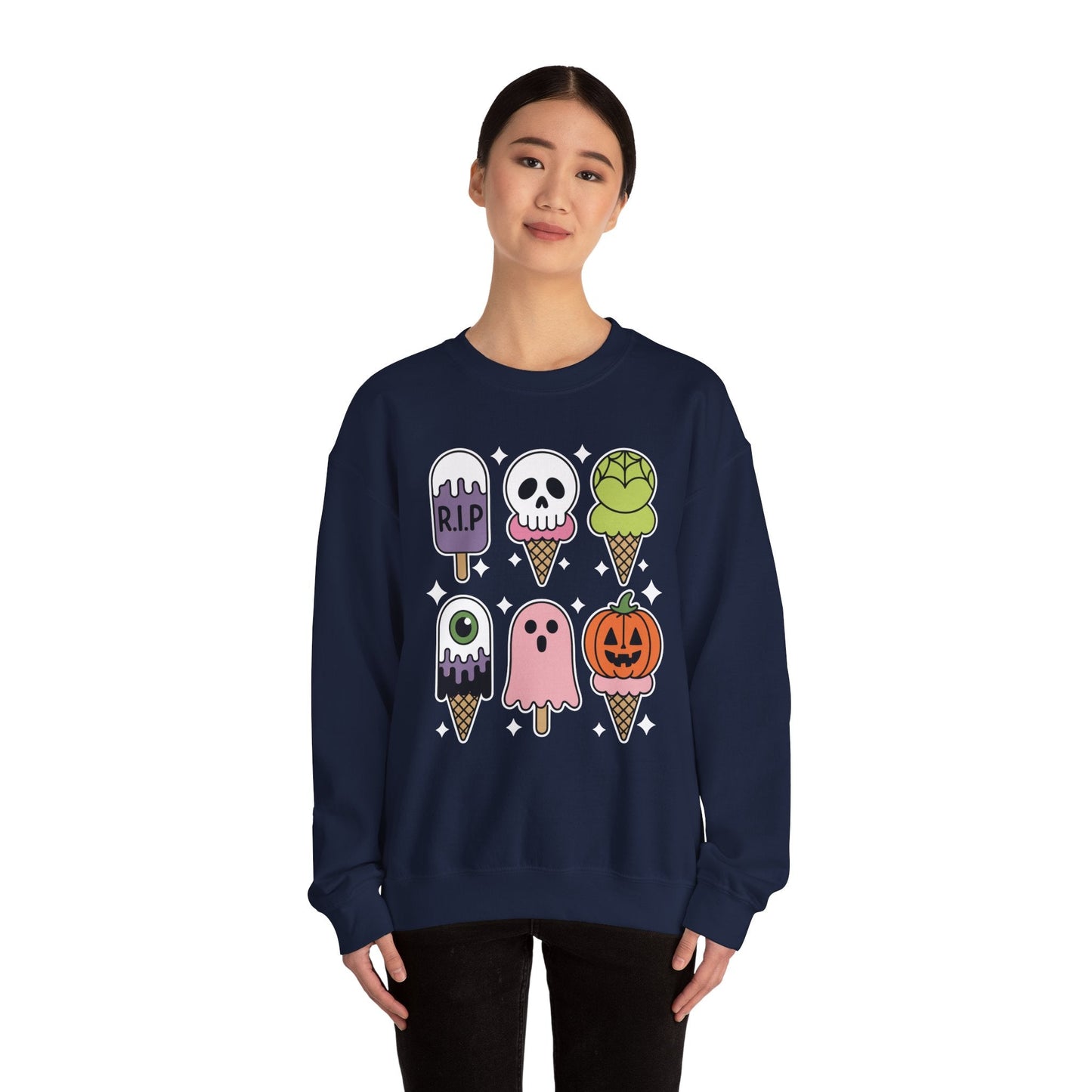 Horror Movie Summer Popsicle Halloween Ice Cream Summer-ween Sweatshirt for Men Women
