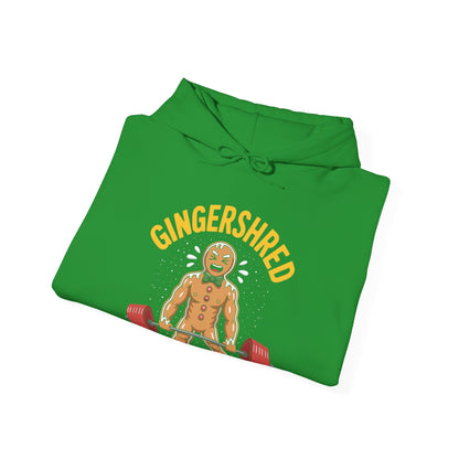 Funny Gingershred Gingerbread Man Gym Bodybuilding Christmas Hoodie