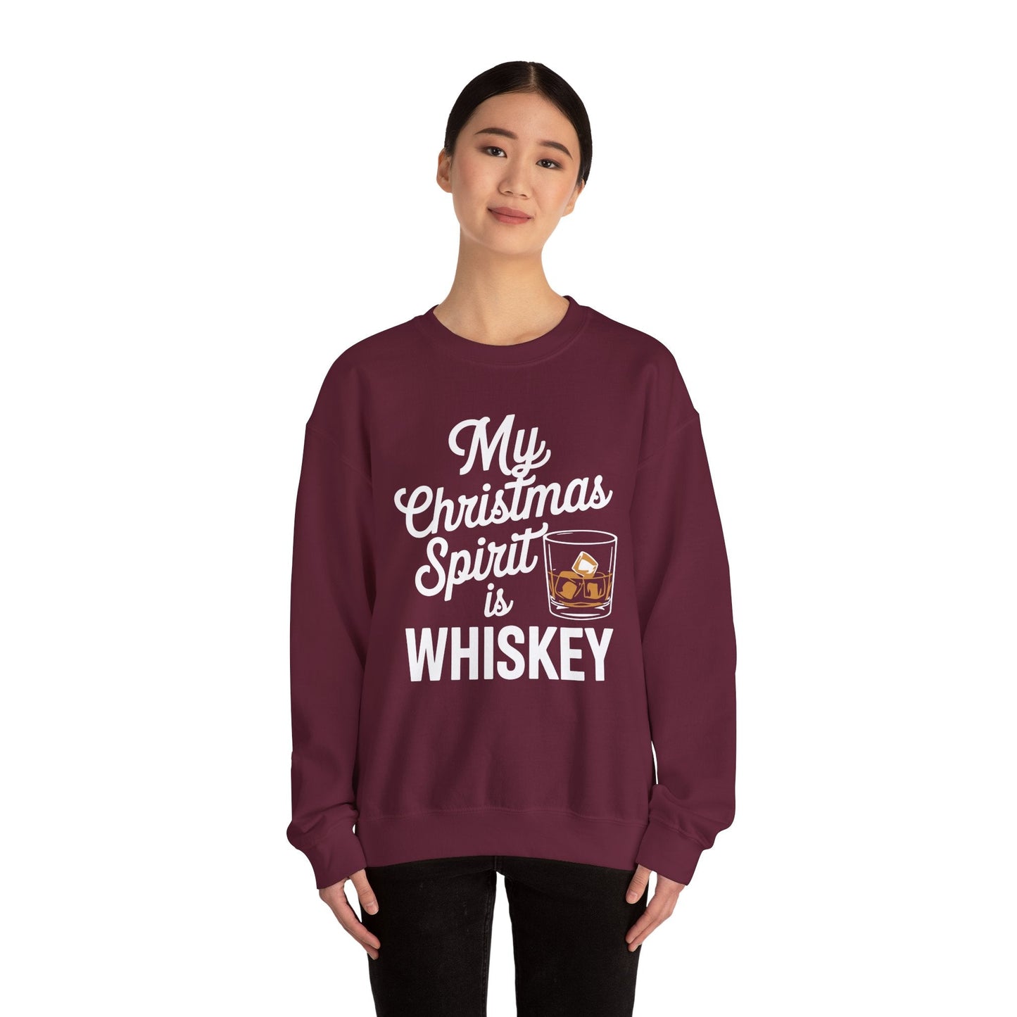 Funny Christmas Drinking Shirt Whiskey Liquor Drinker Saying Sweatshirt
