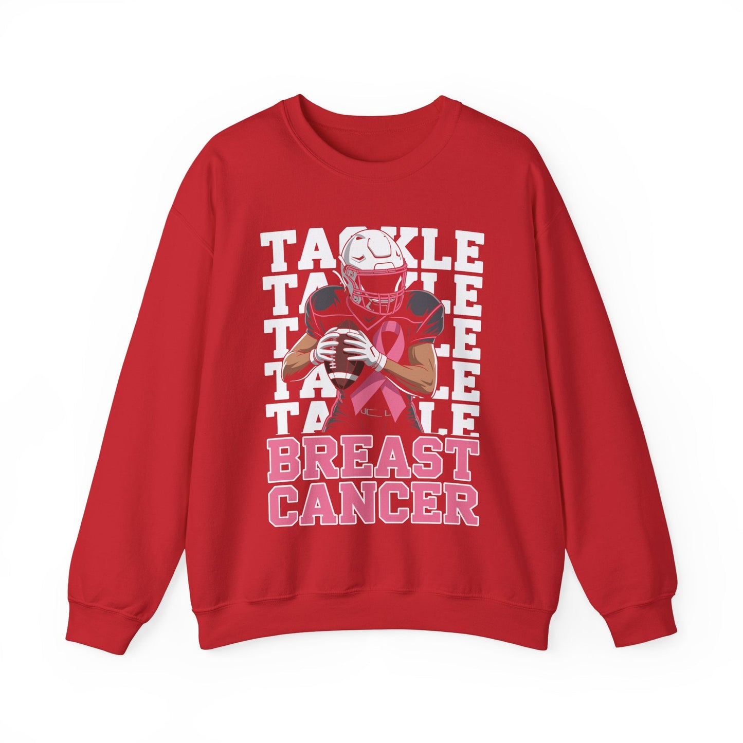 Tackle Football Breast Cancer Awareness Pink Ribbon Sweatshirt
