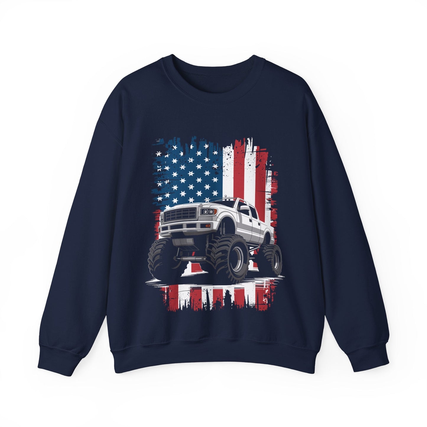 Monster Truck USA Flag American Sweatshirt