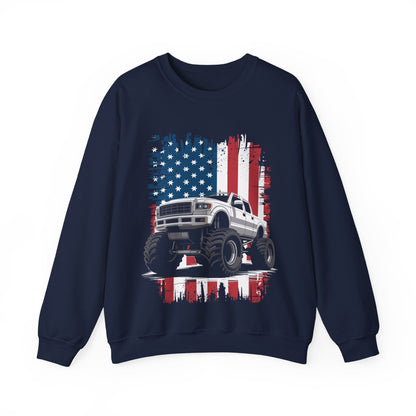 Monster Truck USA Flag American Sweatshirt
