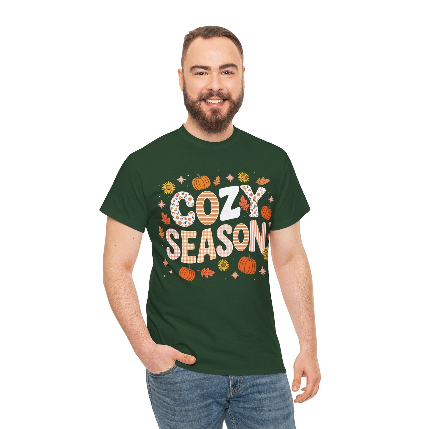 Cozy Season Autumn Fall Vibes Halloween Thanksgiving Pumpkin T-Shirt