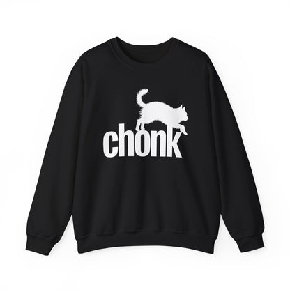 Chonk Cat Meme Funny Black Sweatshirt