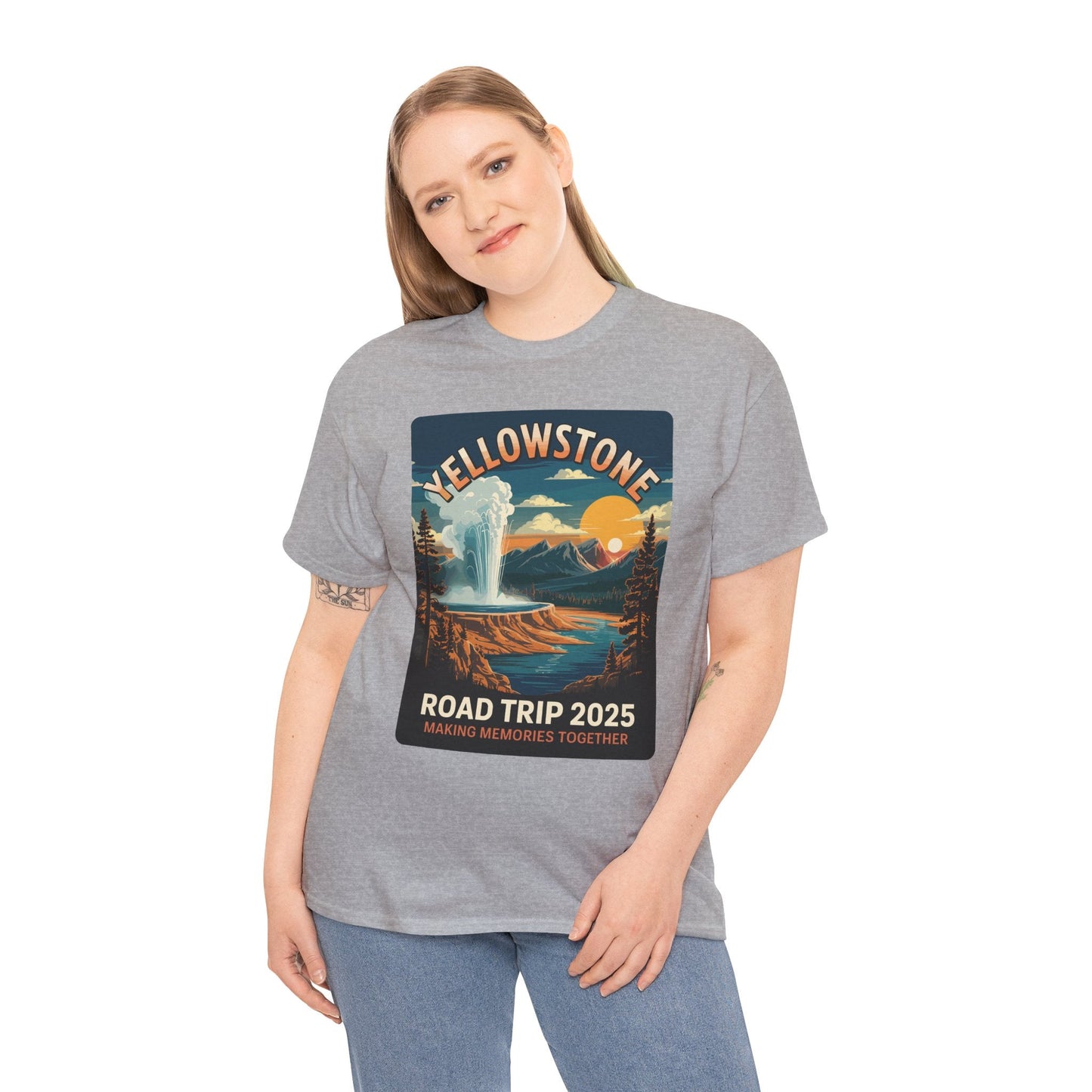 Yellowstone Family Road Trip 2025 National Park Outdoor T-Shirt