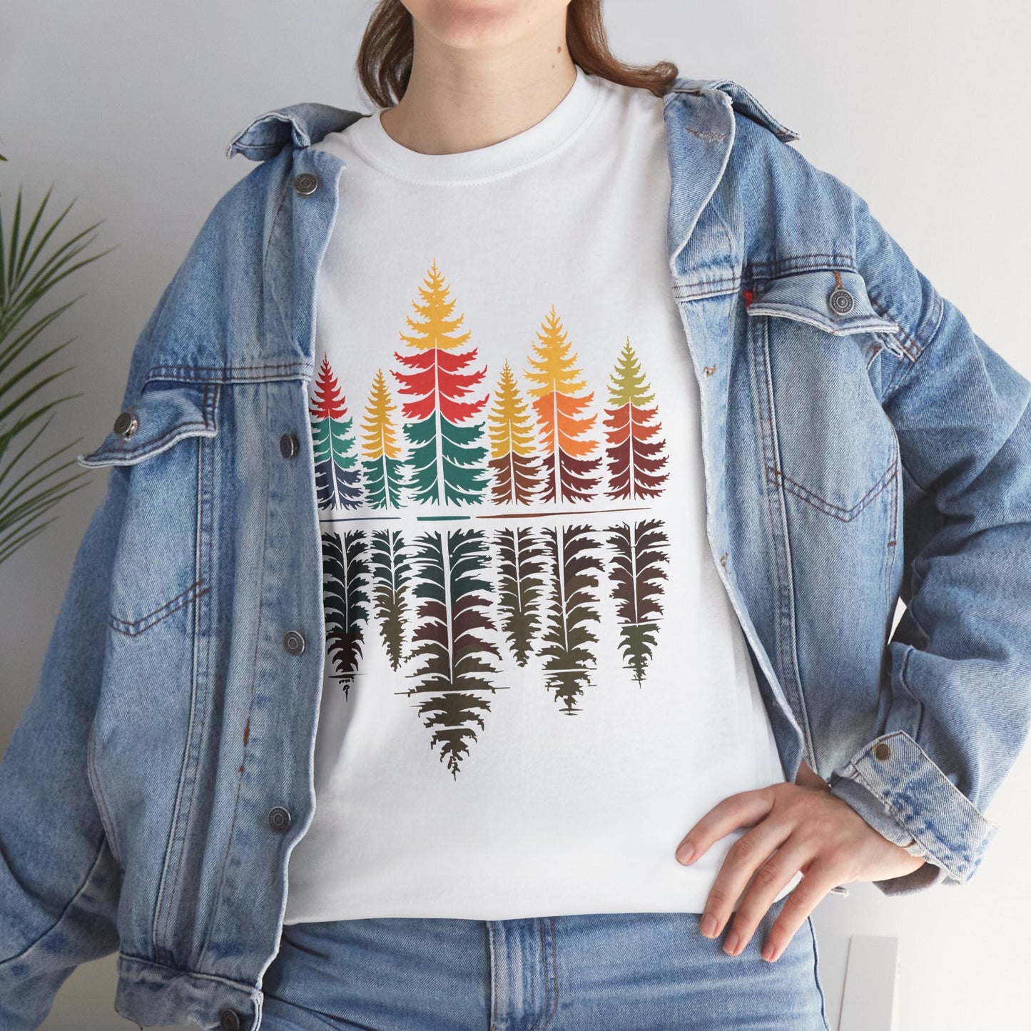 Nature Reflection Forest Trees Outdoor Wildlife T-Shirt