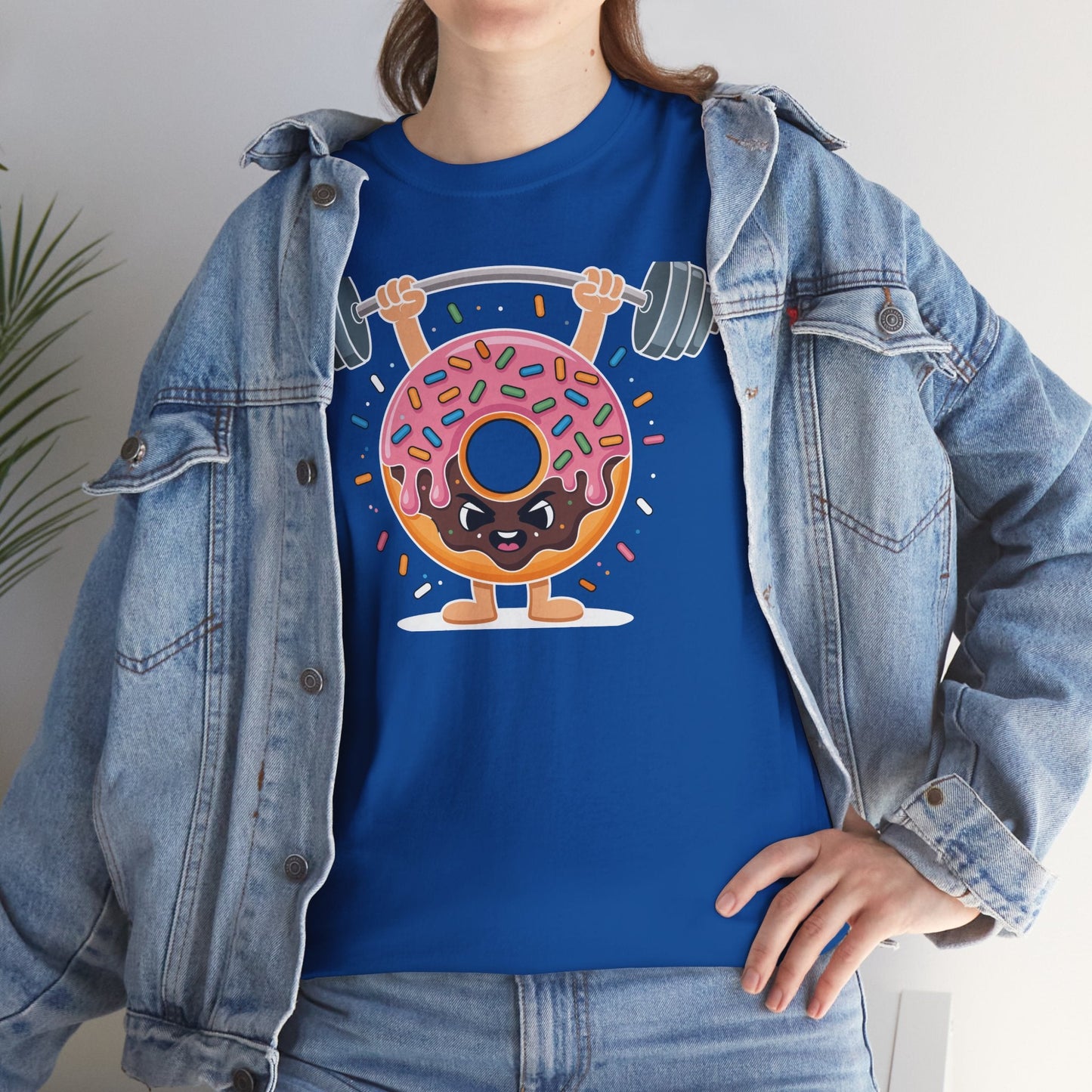 Funny Weightlifing Fitness Workout Gym Donut Lover T-Shirt