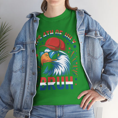Bruh 4th Of July Boys Kids Fourth Of July Bald Eagle T-Shirt