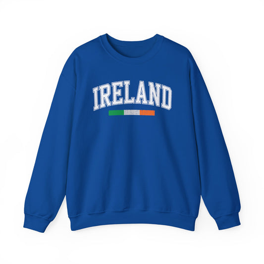 Vintage Ireland Flag Irish Retro Throwback Mens Womens Sweatshirt