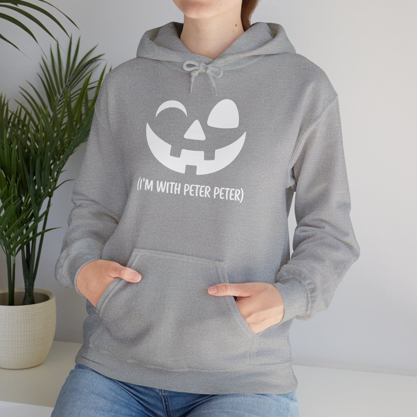 Im With Peter Couple Halloween Adult Eater Pumpkin Hoodie