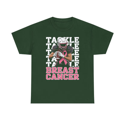 Tackle Football Breast Cancer Awareness Pink Ribbon T-Shirt