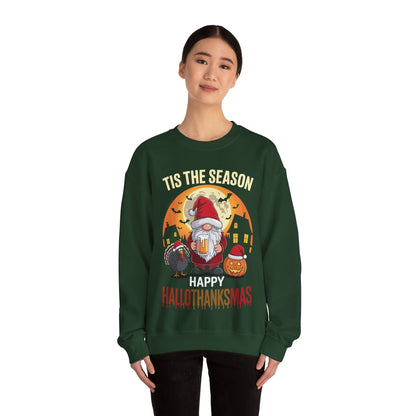 Happy Hallothanksmas Halloween Thanksgiving Merry Christmas Sweatshirt