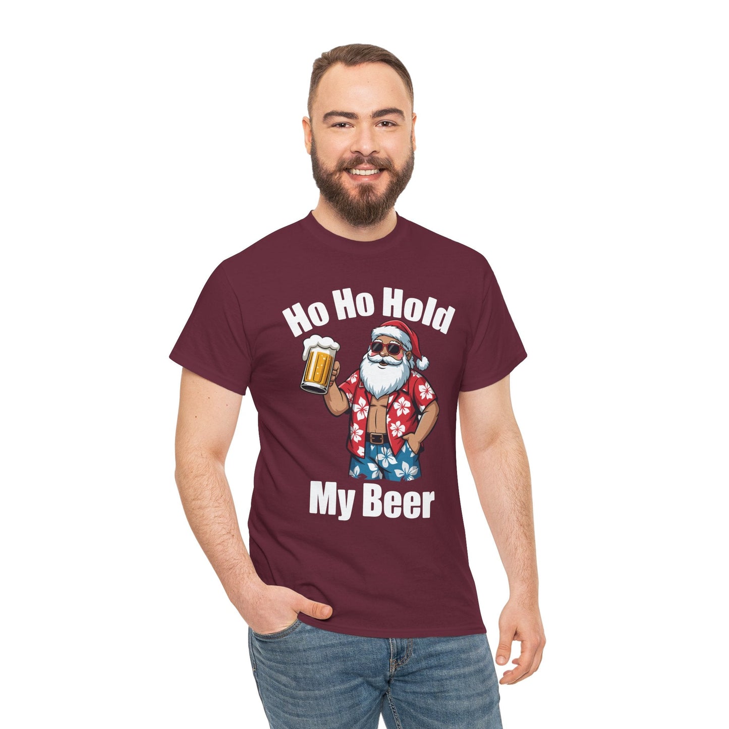 Funny Santa With Sunglasses And Beer Christmas in July T-Shirt