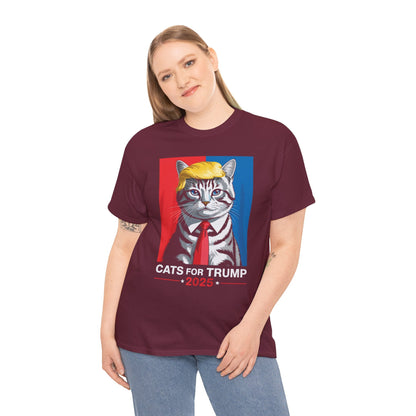 Cats For Trump 2025 Funny Tee For Vance Trump T-shirt