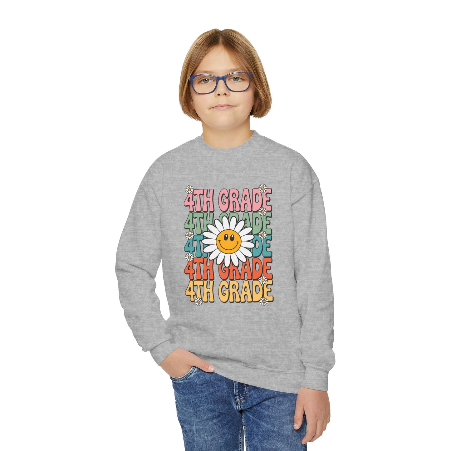 Groovy 4th Grade Back To School First Day of Fourth Grade Sweatshirt
