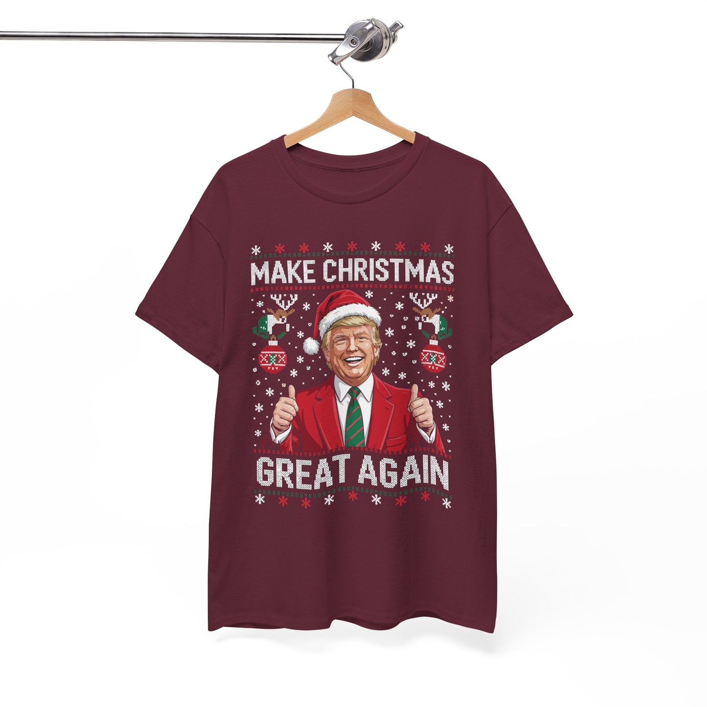 Funny Trump Make Christmas Great Again Xmas Pajamas Ugly T-Shirt