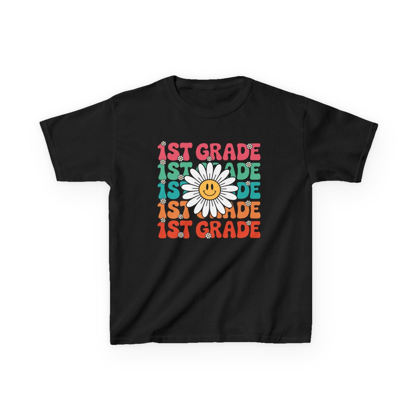Groovy 1st Grade Back To School First Day of First Grade T-Shirt