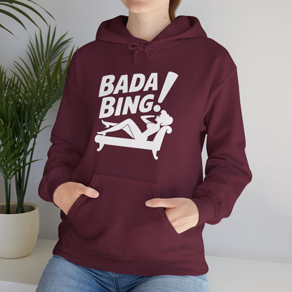 Funny Vintage Bada Sarcastic Bing Retro Sexy Girl Bada Bam Hoodie