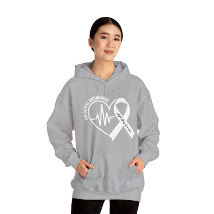 Overdose Awareness Month Heart Purple Ribbon Support Hoodie