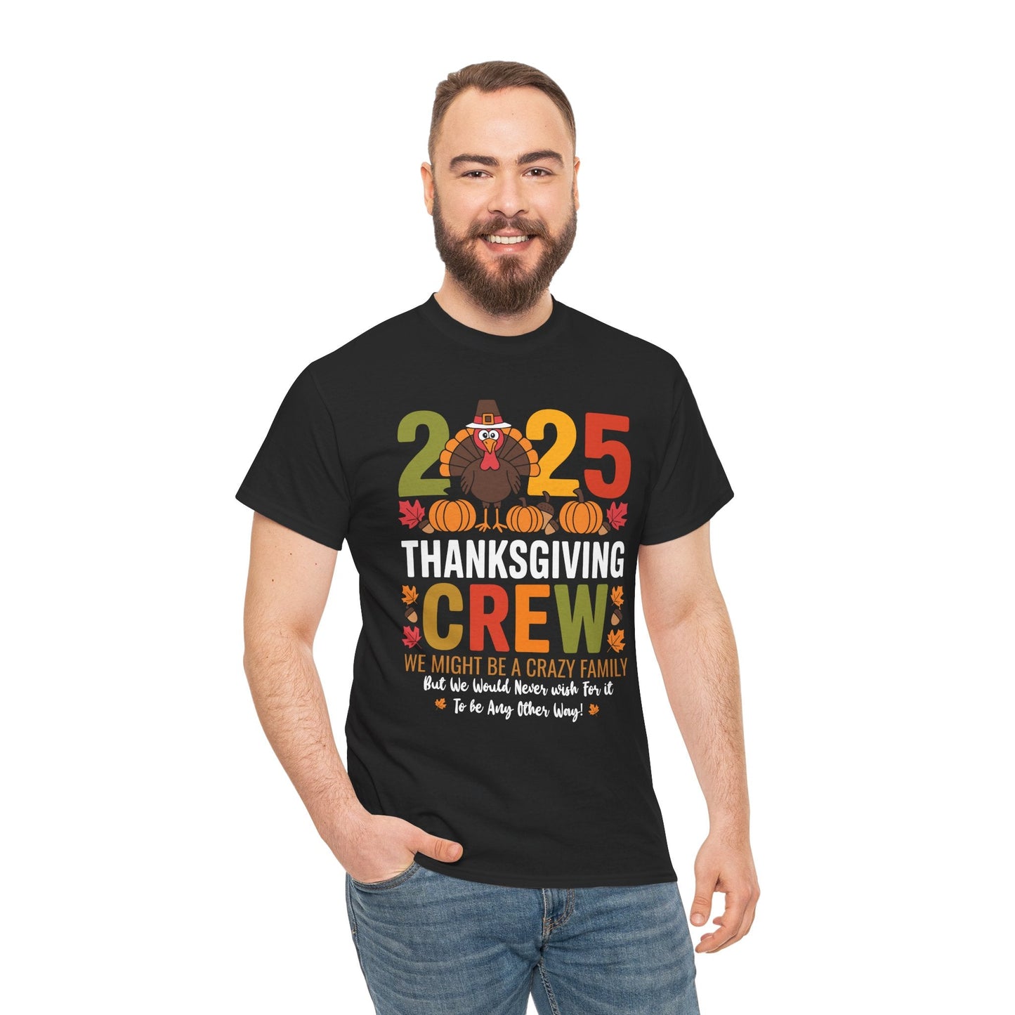 Family Thanksgiving 2025 Thanksgiving Crew Turkey Matching T-Shirt