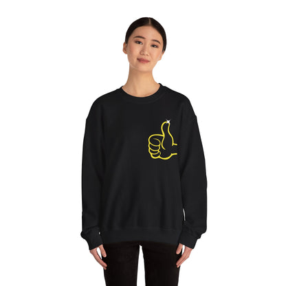 Funny Thumbs Up Emoji Graphic Positive Vibes Sweatshirt