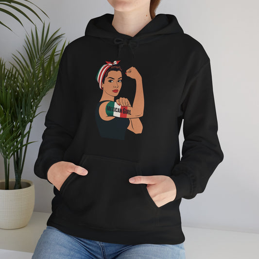 Mexican Girl Mujer Rosie Riveter Cinco De Mayo Fiesta Women Hoodie