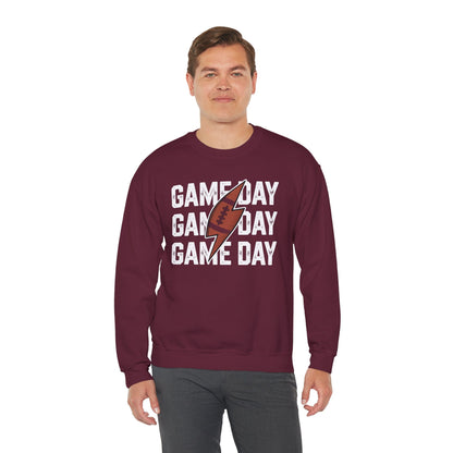 Vintage Game Day Football Lightning Bolt Funny Team Sport Sweatshirt
