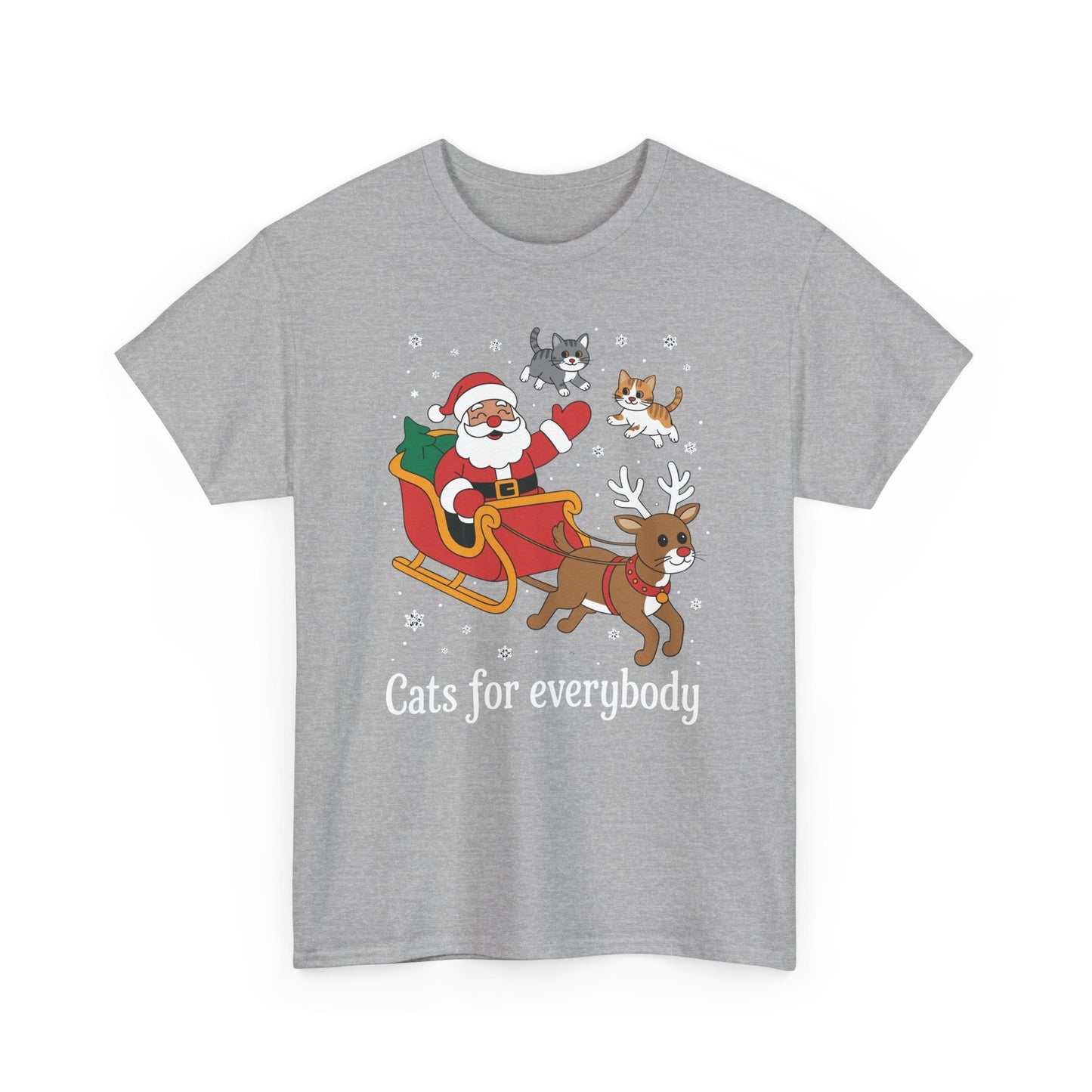 Cats For Everybody Christmas Cat Funny Xmas Women Santa T-Shirt