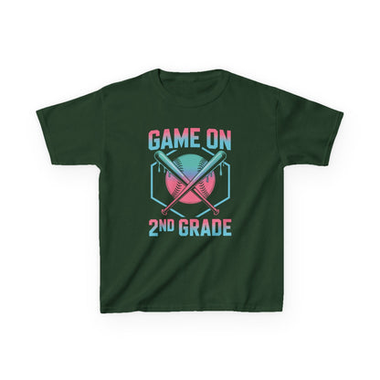 2nd Grade Back to School Baseball Drip Ice Cream Game On Kid T-Shirt