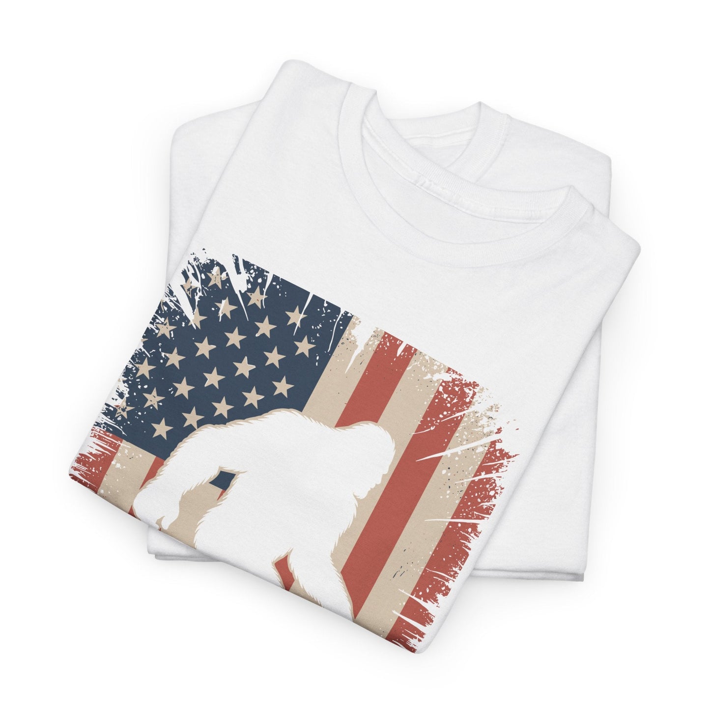Bigfoot 4th of July Shirt American USA Flag Patriotic T-Shirt