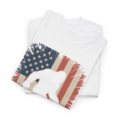 Bigfoot 4th of July Shirt American USA Flag Patriotic T-Shirt