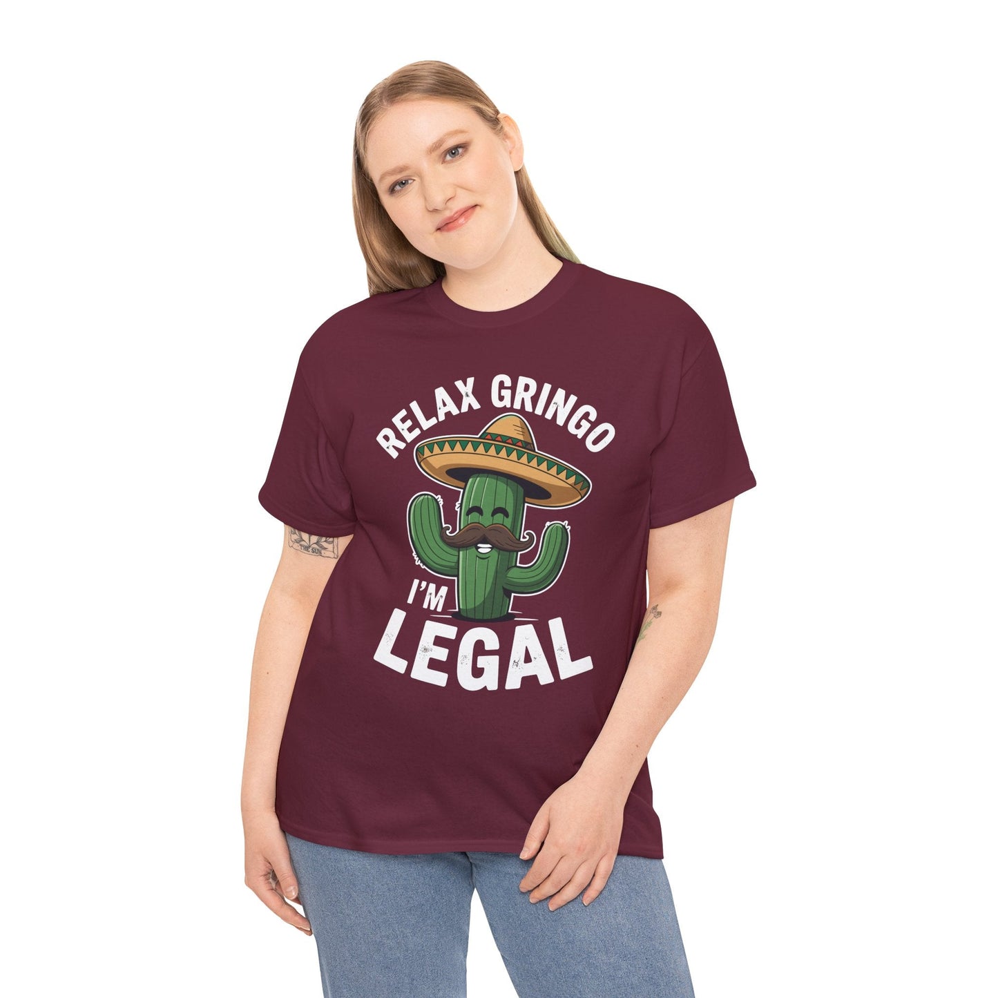 Funny Relax Gringo Im Legal Cinco De Mayo Mexican Immigrant T-Shirt