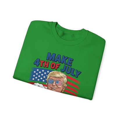 Trump Make 4th of July Great Again Men Drinking Beer Funny Sweatshirt
