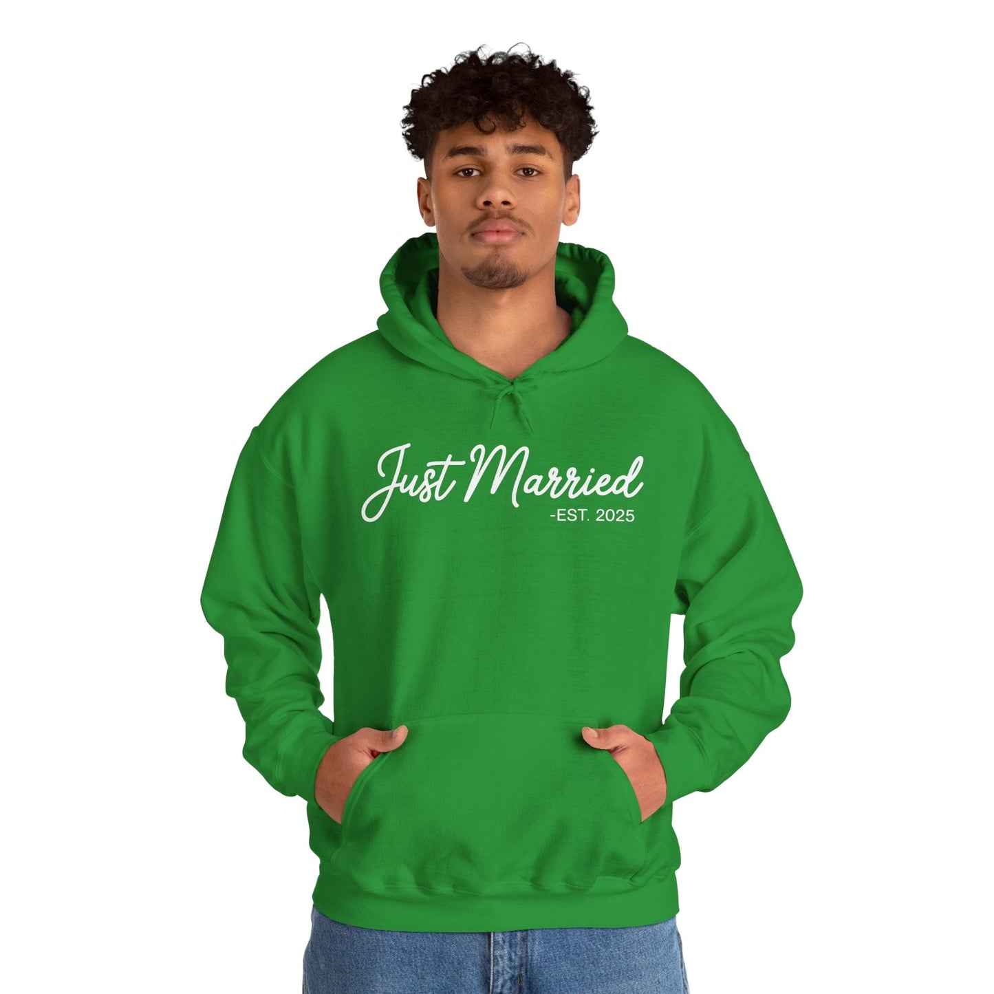 Just Married 2025 Honeymoon Wedding Couples Fiancee Hoodie