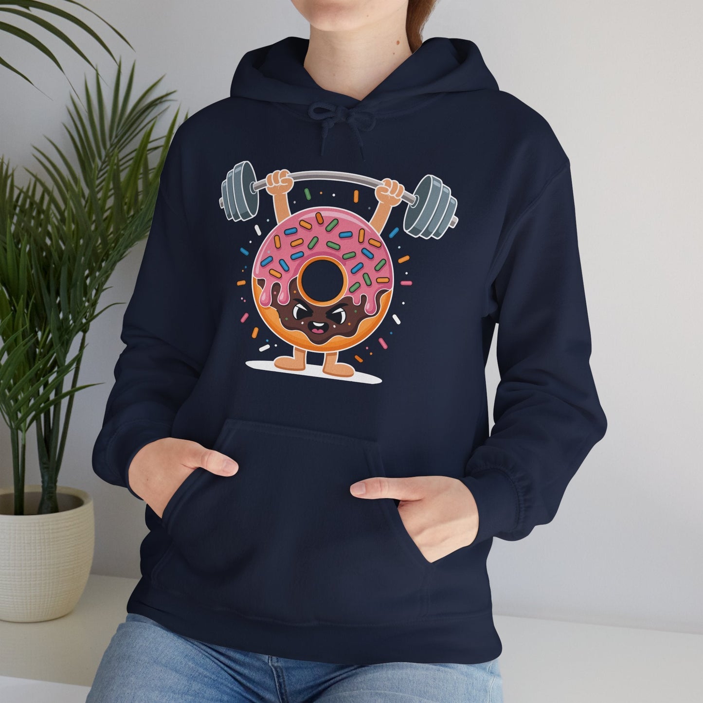 Funny Weightlifing Fitness Workout Gym Donut Lover Hoodie