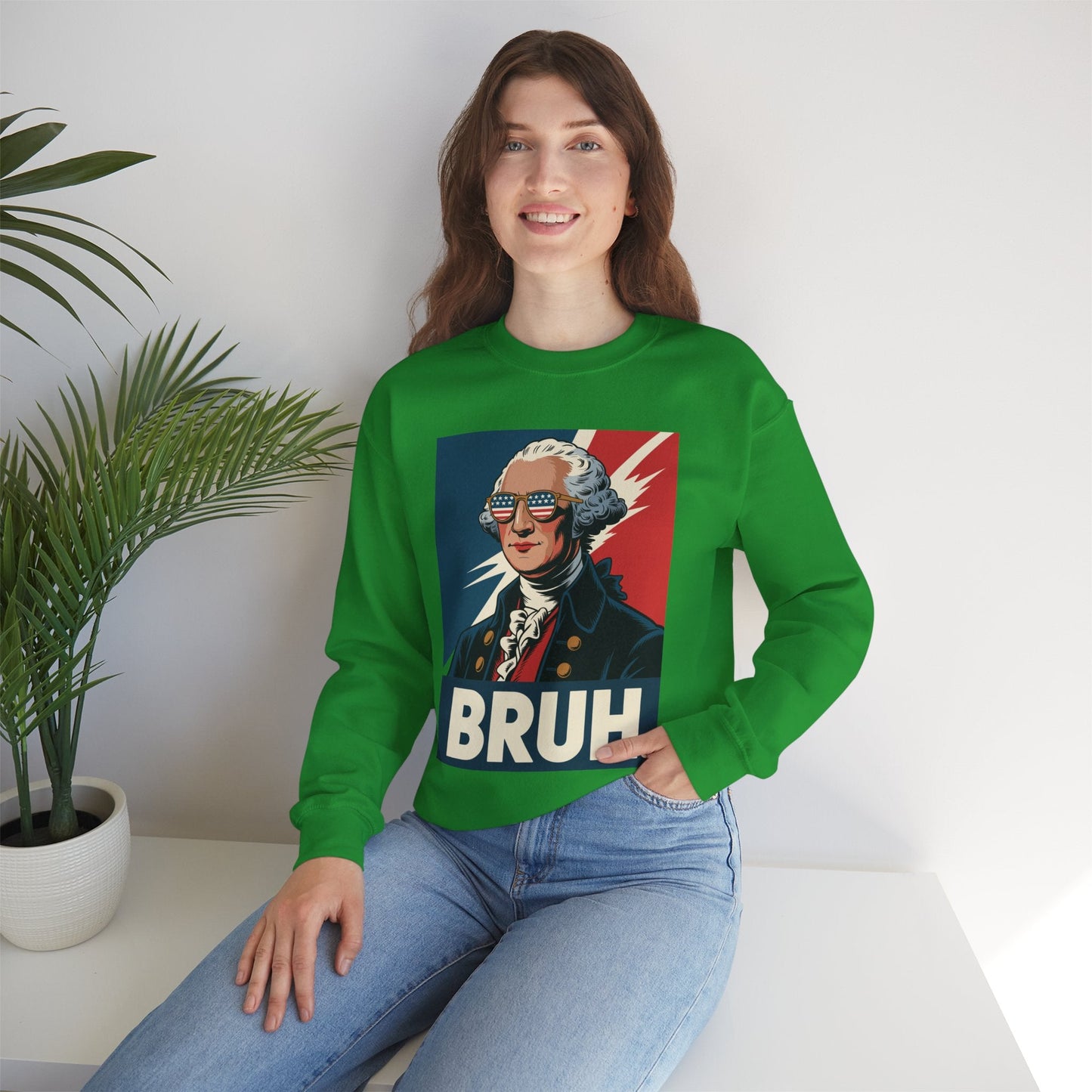 4th Of July 2025 George Washington Bruh. Meme Patriotic Sweatshirt