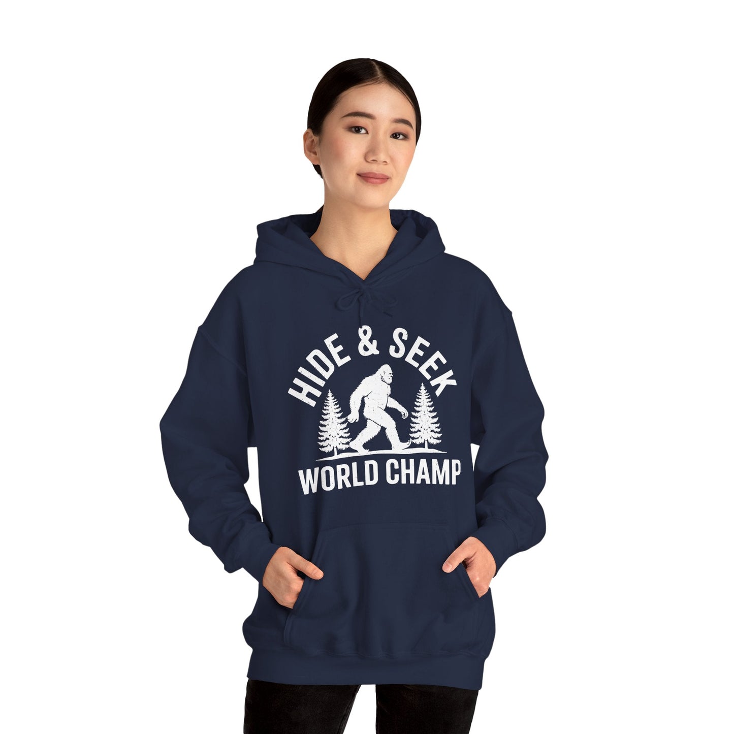 Bigfoot Hide And Seek World Champion Sasquatch Retro Vintage Hoodie