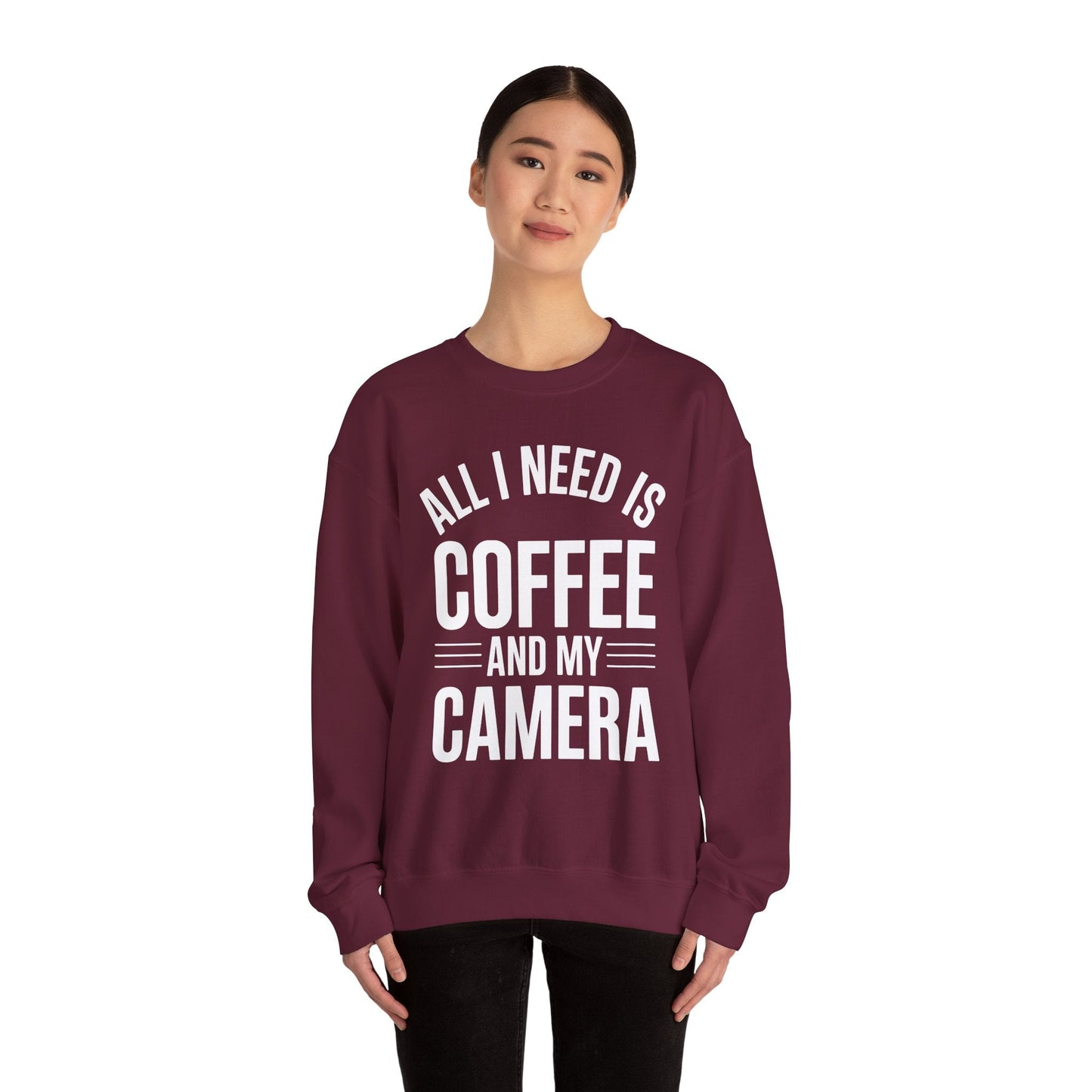 All I Need Is Coffee And My Camera Photography Gift Sweatshirt