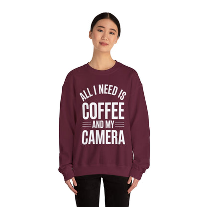 All I Need Is Coffee And My Camera Photography Gift Sweatshirt