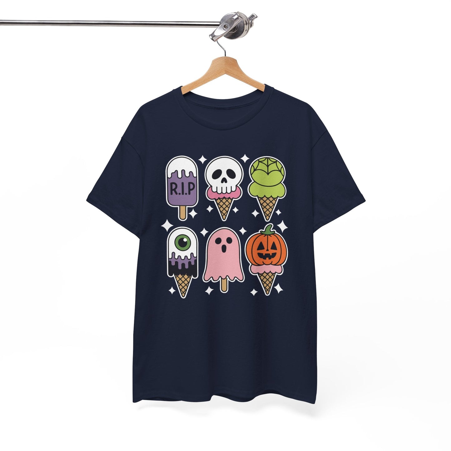 Horror Movie Summer Popsicle Halloween Ice Cream Summer-ween T-Shirt for Men Women