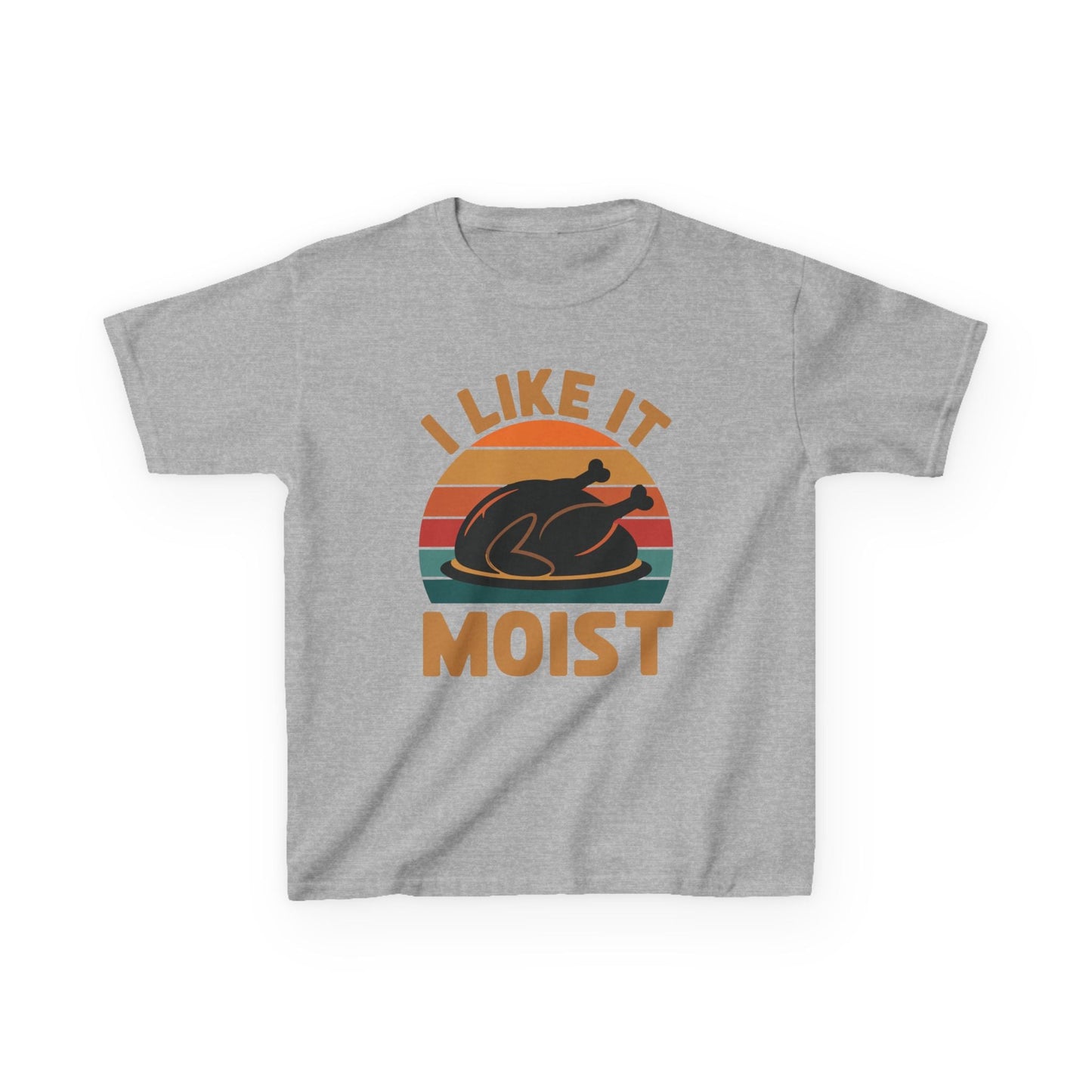 I Like It Moist Unisex Kids Black Thanksgiving T-Shirt