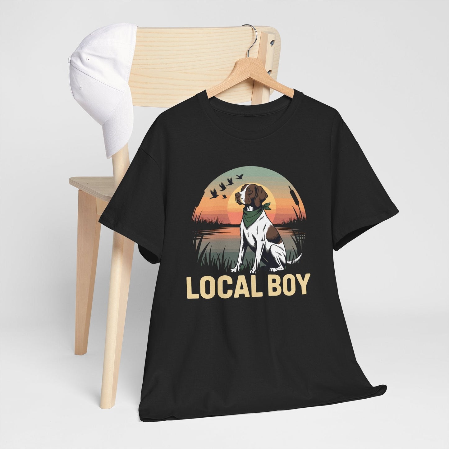 Local Boy Hunting Dog Vintage Sunset Hunting Season T-Shirt