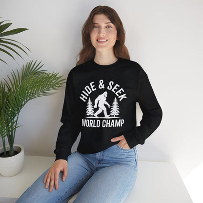 Bigfoot Hide And Seek World Champion Sasquatch Retro Vintage Sweatshirt