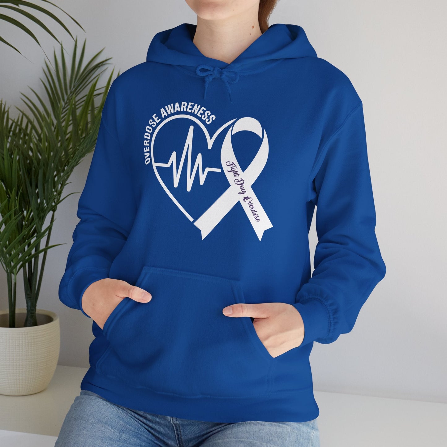 Overdose Awareness Month Heart Purple Ribbon Support Hoodie
