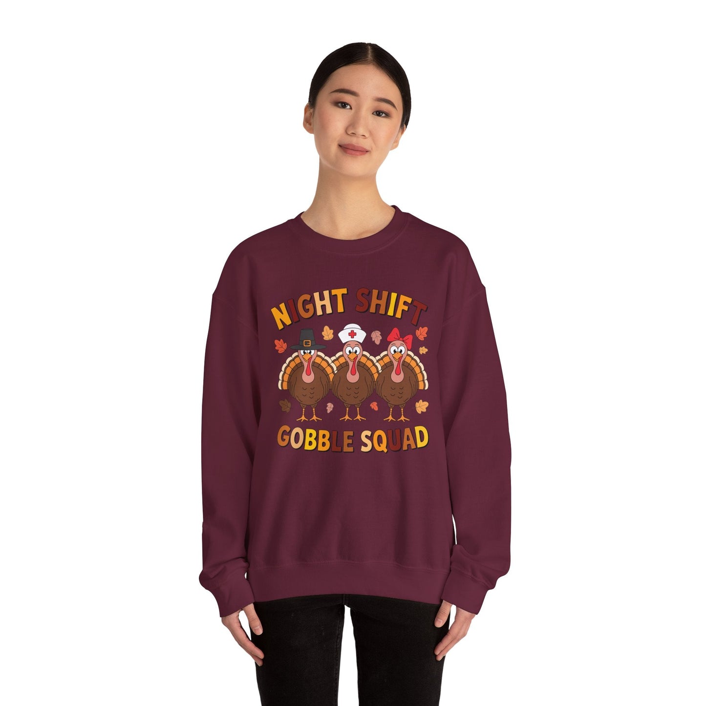 Night Shift Gobble Squad Night Worker Staff Thanksgiving Sweatshirt