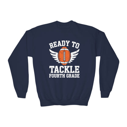 Ready To Tackle Fourth Grade Back To School Football Sweatshirt