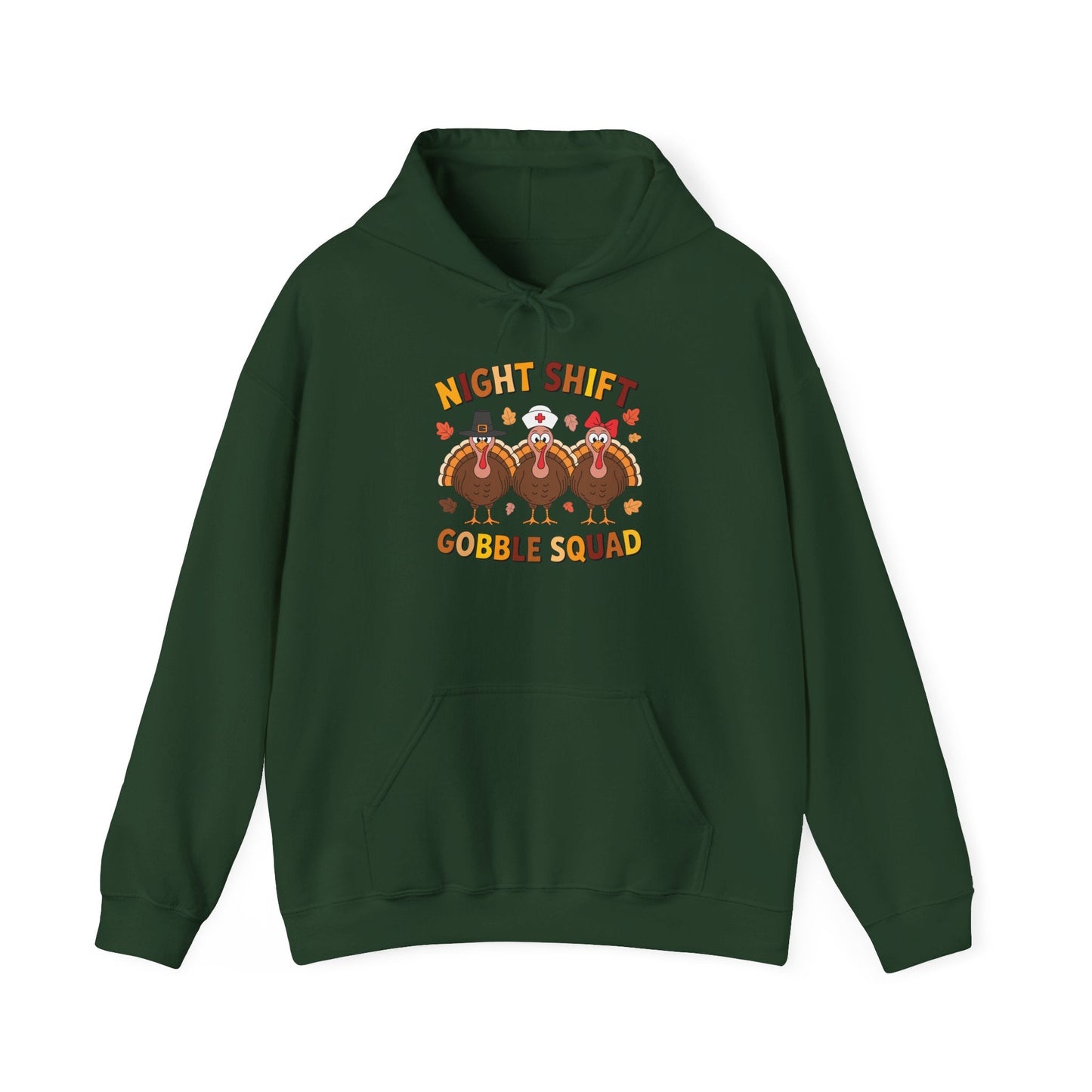 Night Shift Gobble Squad Night Worker Staff Thanksgiving Hoodie