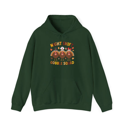 Night Shift Gobble Squad Night Worker Staff Thanksgiving Hoodie