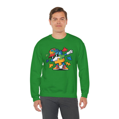 Dabbing Puzzle Autism Awareness Sweatshirt