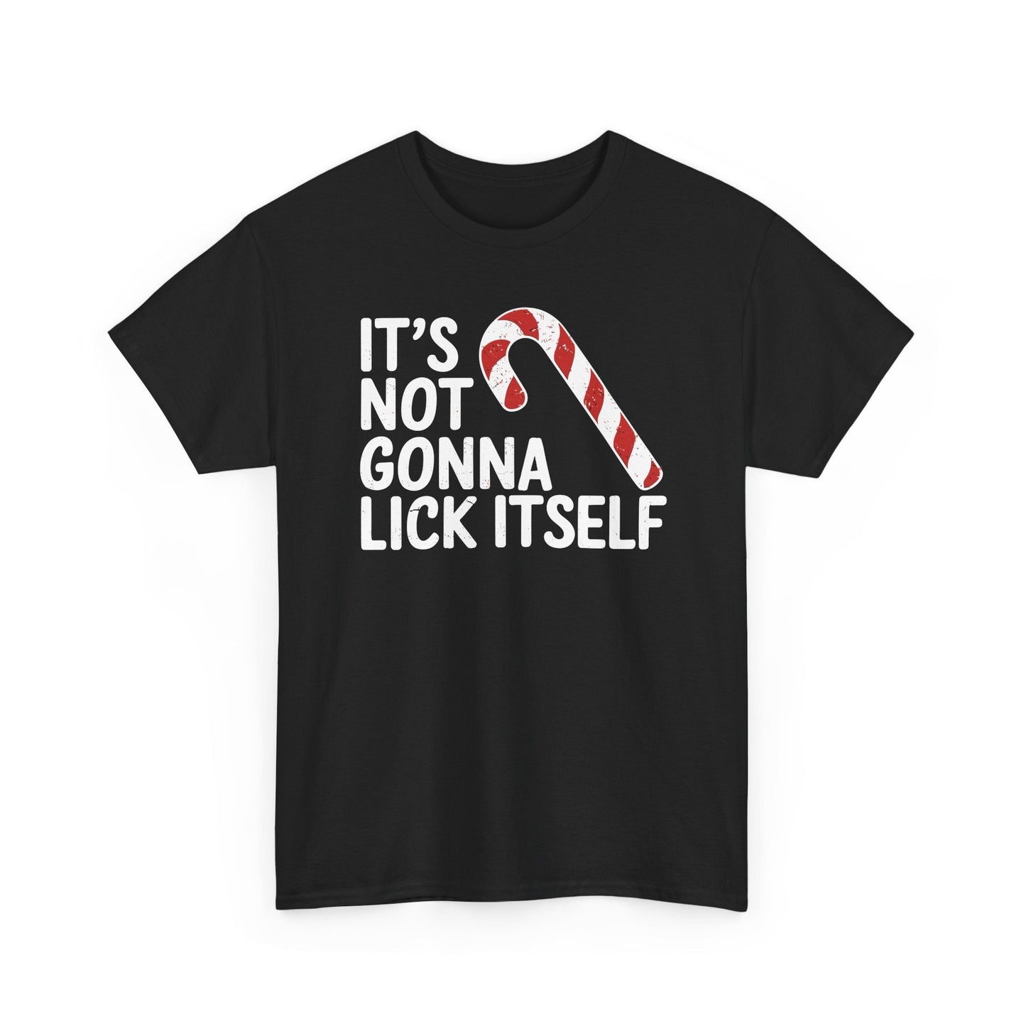 Funny Candy Cane Lick Itself Adult Christmas in July Gift T-Shirt